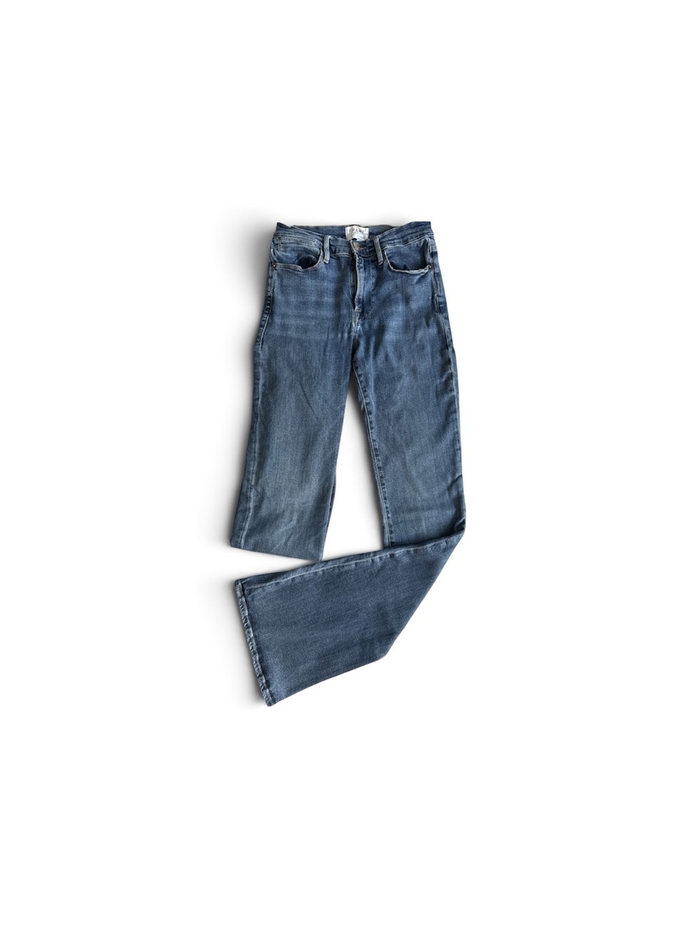 FRAME Le High Flare Jeans Women’s 27 Cristallo Medium Wash Denim 70s Stretch